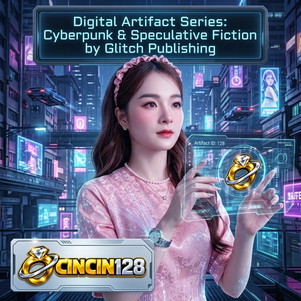 CINCIN128 — seri artefak digital cyberpunk fiksi spekulatif oleh Glitch Publishing mengeksplorasi identitas digital dan portal dimensi